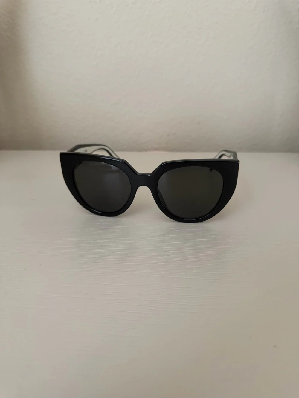 Prada Black and White Cat-Eye Sunglasses